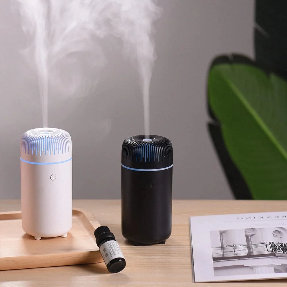 Car Diffuser Humidifier Aromatherapy Essential Oil Diffuser USB Cool Mist Mini Portable Diffuser for Car Home Office Bedroom White